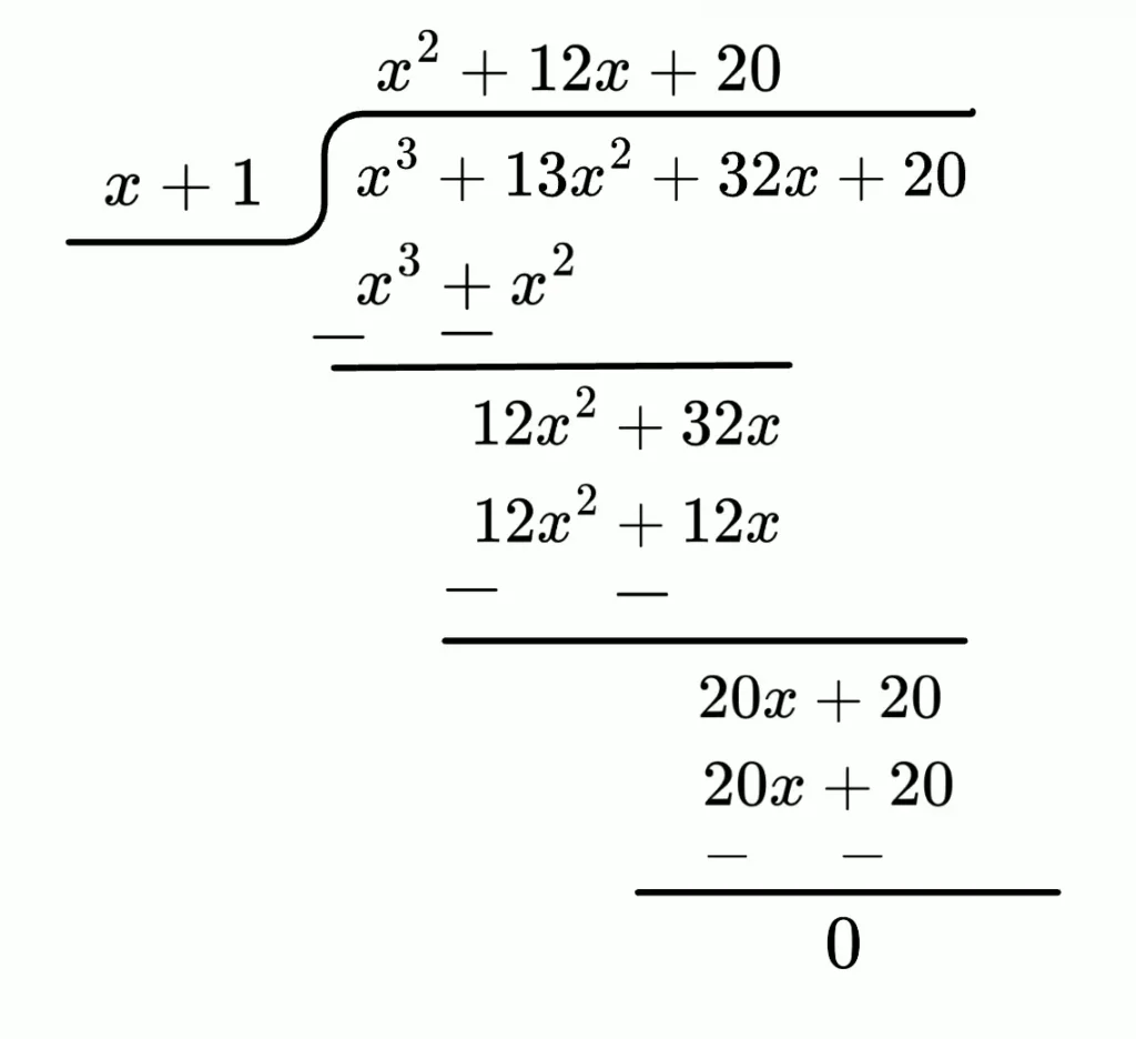 Exercise 2.3 Division of a polynomial by another polynomial